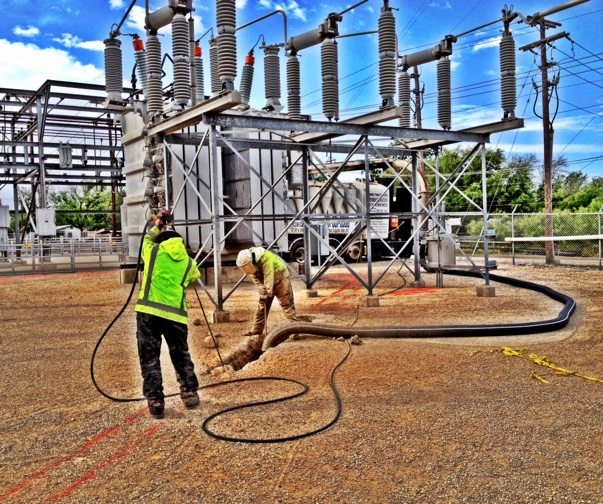 Hydro Trenching in Electrical Substation